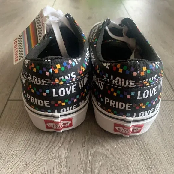 Vans men love wins, pride print shoes very cute